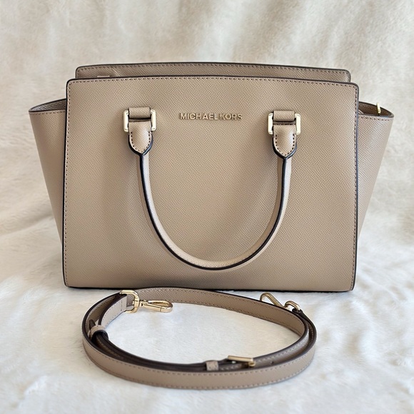 Michael Kors Selma Truffle Top Handle Satchel - Picture 13 of 16